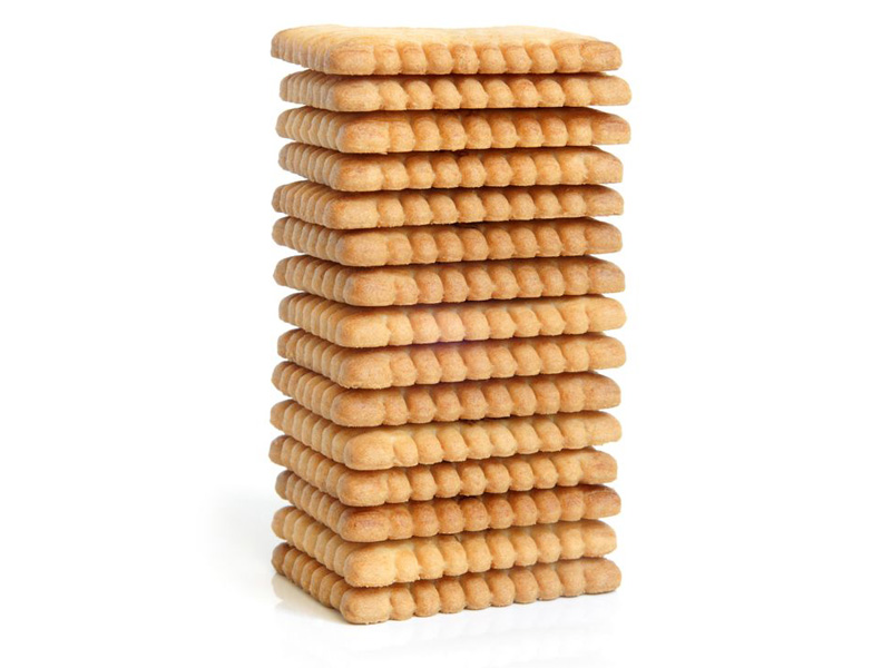 piles de biscuits sec carré