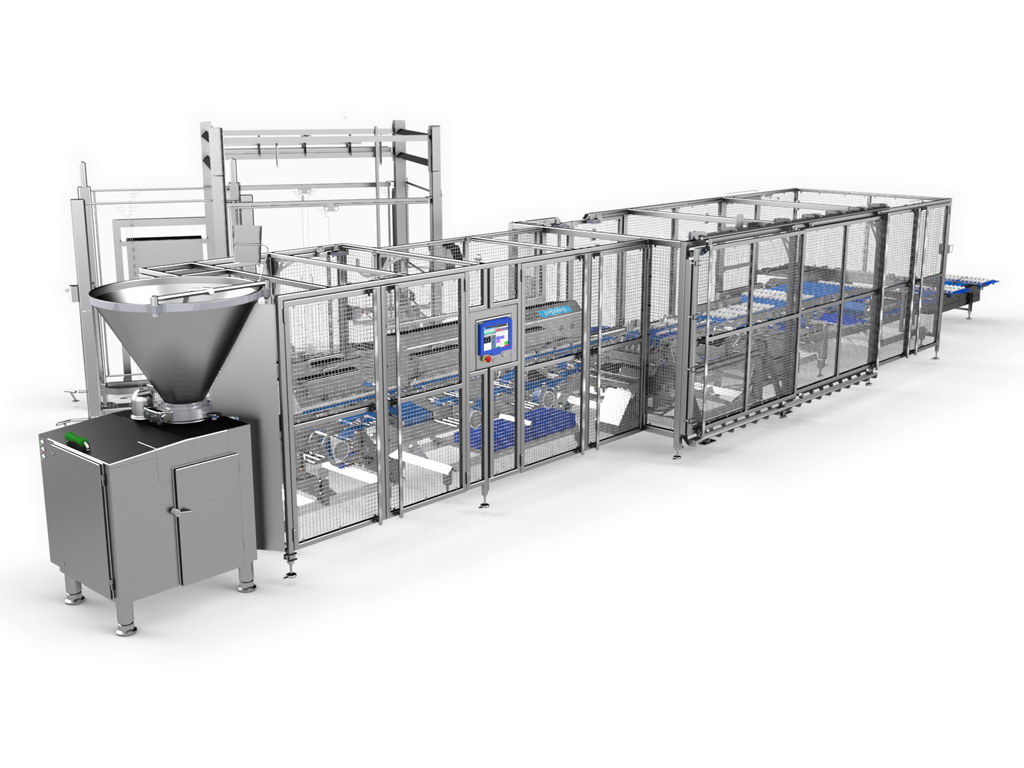 Mise en claies de bûches de fromage