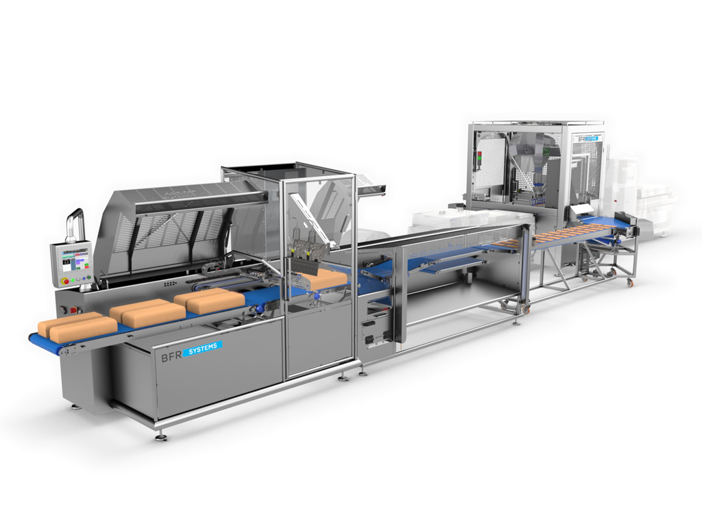 Ligne de Découpe et mise en emballage de pâté / charcuterie