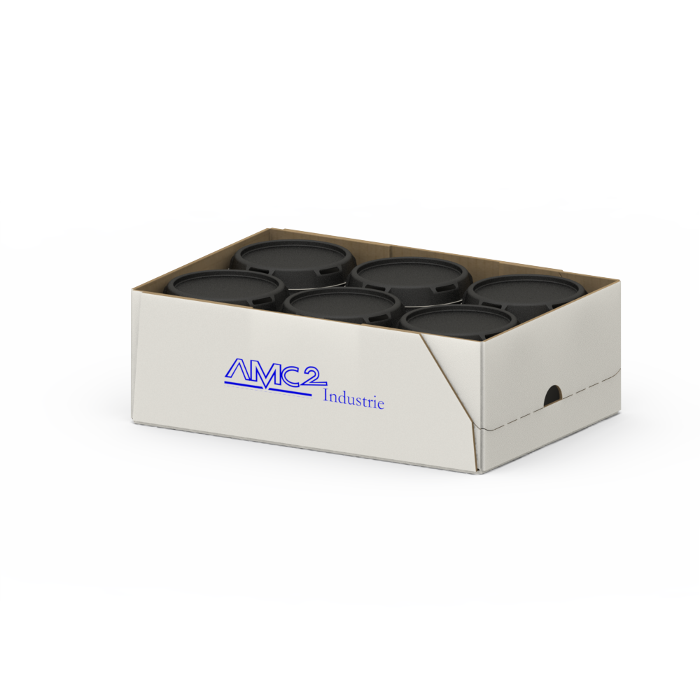 AMC1200_Caisse blanche + 6 pots